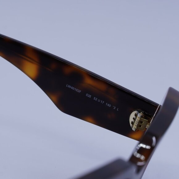 Loewe LW40102F 52E Sunglasses Dark Havana Rectangle Frame, Brown Lenses - Picture 6 of 10